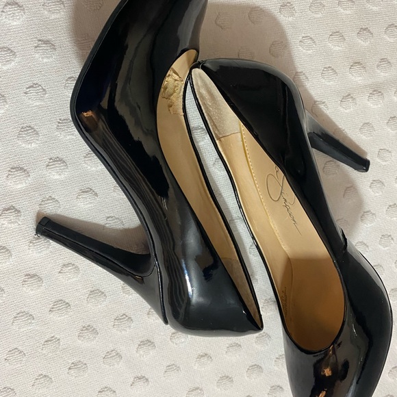 JESSICA SIMPSON Black Patent Malia Heels - Picture 7 of 16